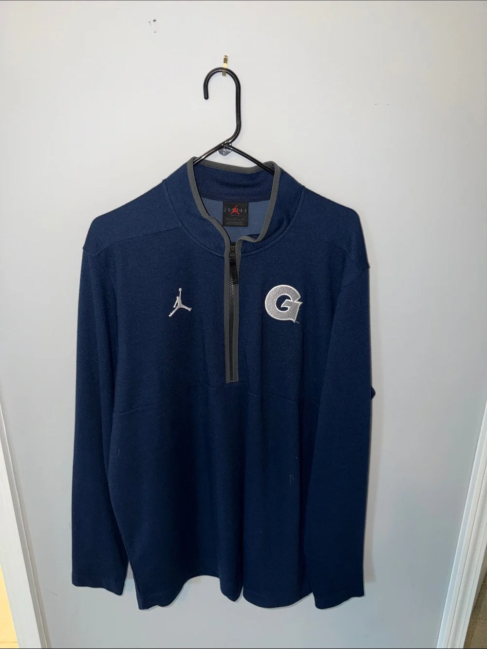 Jordan Navy Quarter-Zip Pullover with Gray Trim
